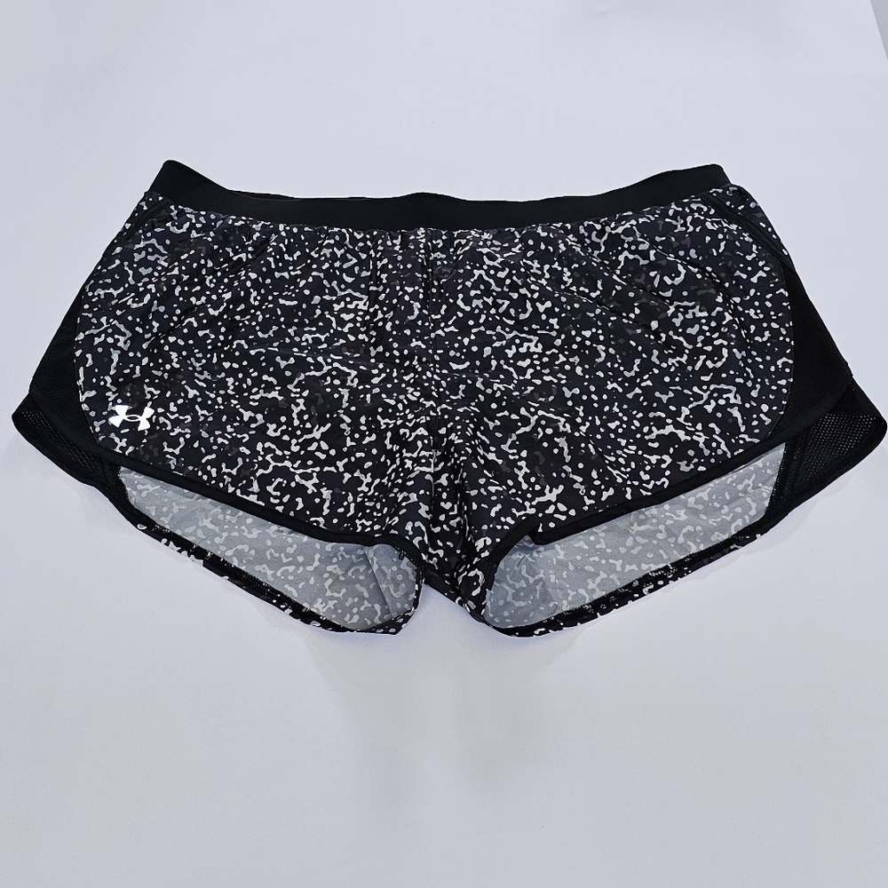 Under Armour Loose Fit Running Shorts Black/White Athletic Size XL